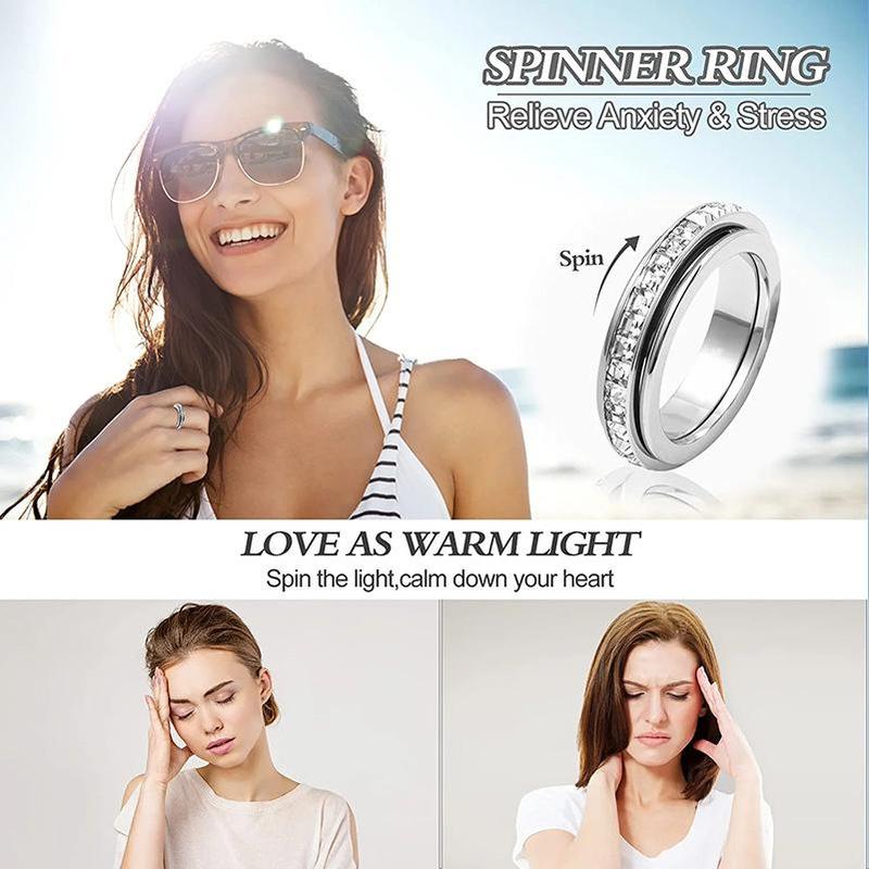 π Crystal Spinning Fidget Ring β 50% OFF + FREE Shipping Today Only