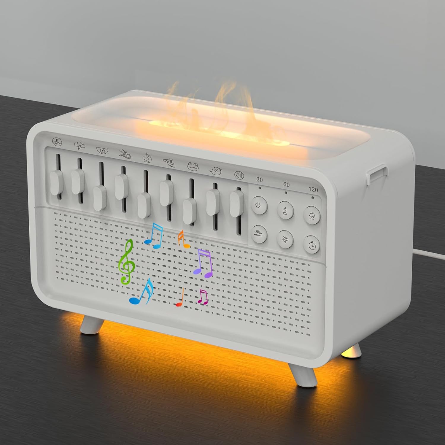 4-in-1: HIFI Speaker | White Noise Sleep Aid | Night Light | Humidifier